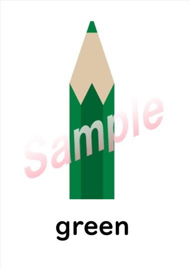 小学生子供の英語英会話フラッシュカード 色 Color ダウンロード