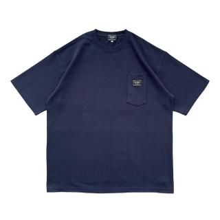 9.1oz HEAVY WIDE SUNGLASSES POCKET S/S TEE (Navy)/BIG MIKE ӥåޥ