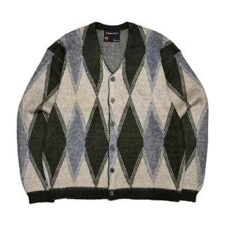 VINTAGE PATTERN SHAGGY CARDIGAN (Olive Argyle)/TOWNCRAFT 󥯥ե