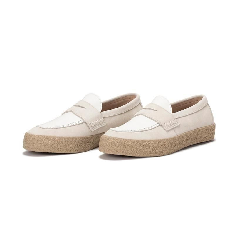 Ｋｅs sホワイト 編み込みデザイン ローファー スペイン製 Kes sホワイト 編み込みデザイン ローファー スペイン製