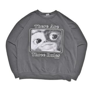 THERE ARE THREE RULES -Lightweight Crew Sweat- (Black)/GREMLINS