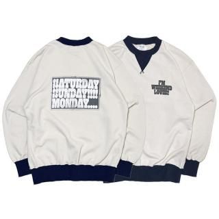 RINGER SWEAT -WEEKEND- (Ecru×Navy)/FREE RAGE フリーレイジ