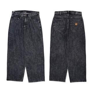 DENIM BAGGY PANTS (Black Chemical)/GUNG HO ガンホー