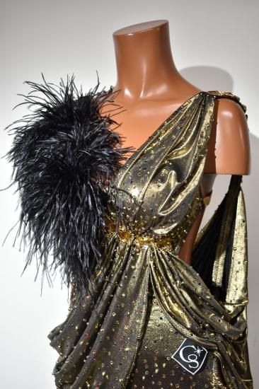 スポンサードレス タカギルナ選手着用 ラテンドレス LO ゴールド