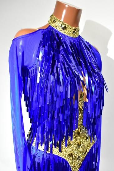 ラテンドレス KB ブルー・ゴールド Mサイズ KB240326-0012SN