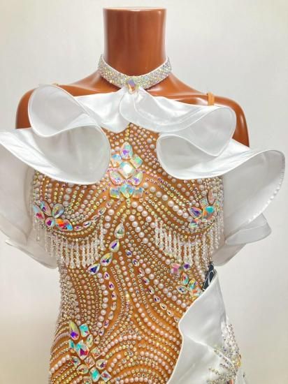 ラテンドレス　ホワイト チョイスダンスショップ / ラテンドレス ホワイト【SALE 150,000円】