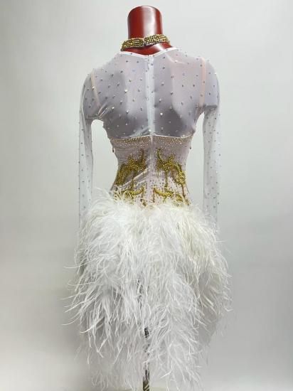 ラテンドレス HU ホワイト&ゴールド Mサイズ 240423-0003