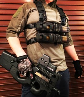 P90 CHEST RIG with GRID CUT HARNESS