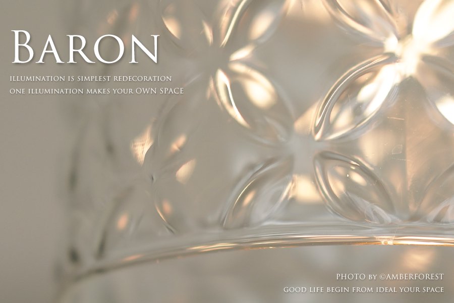 BARON TE844 ガラスシェード フラワー ペンダントライト 照明 通販