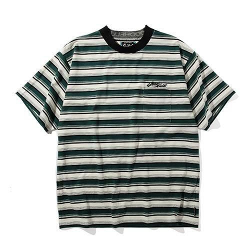 BORDER S/S TSHIRT / GREEN