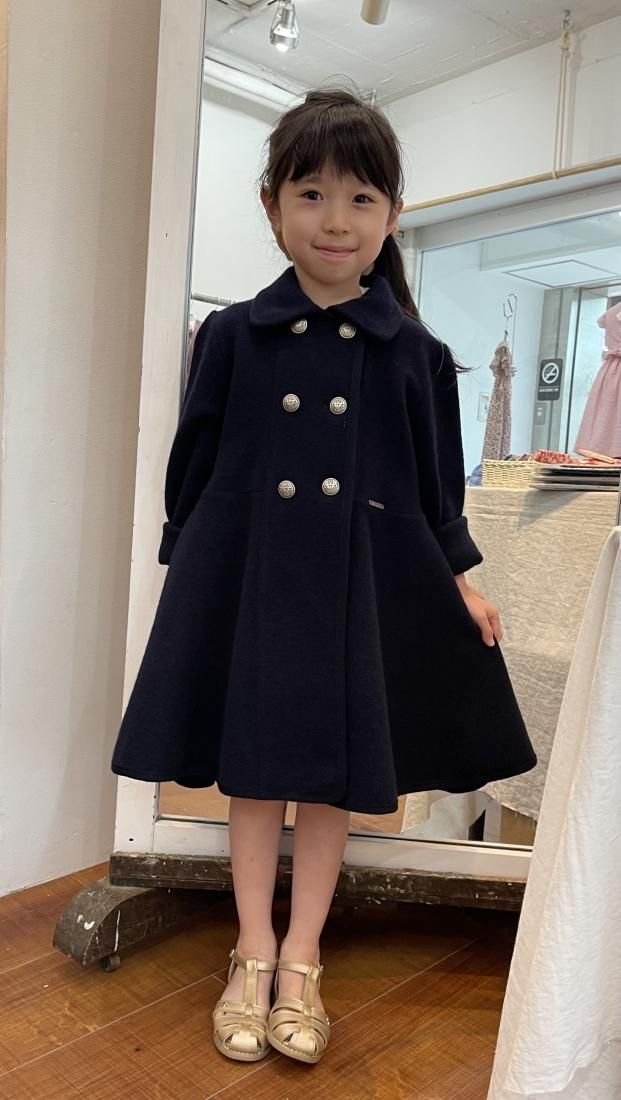 30%OFFスペインMarae♪フレアコート♪ネイビー♪メリノウール100 30%OFFスペインMarae♪フレアコート♪ネイビー♪メリノウール100