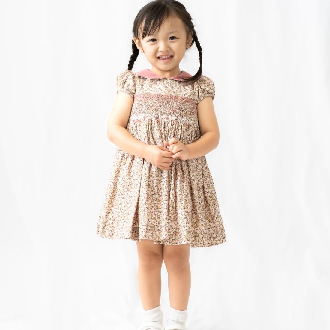 Last1フランス Kidiwi キディウィ ピンク×カーキお花柄 Last1フランス Kidiwi キディウィ ピンク×カーキお花柄
