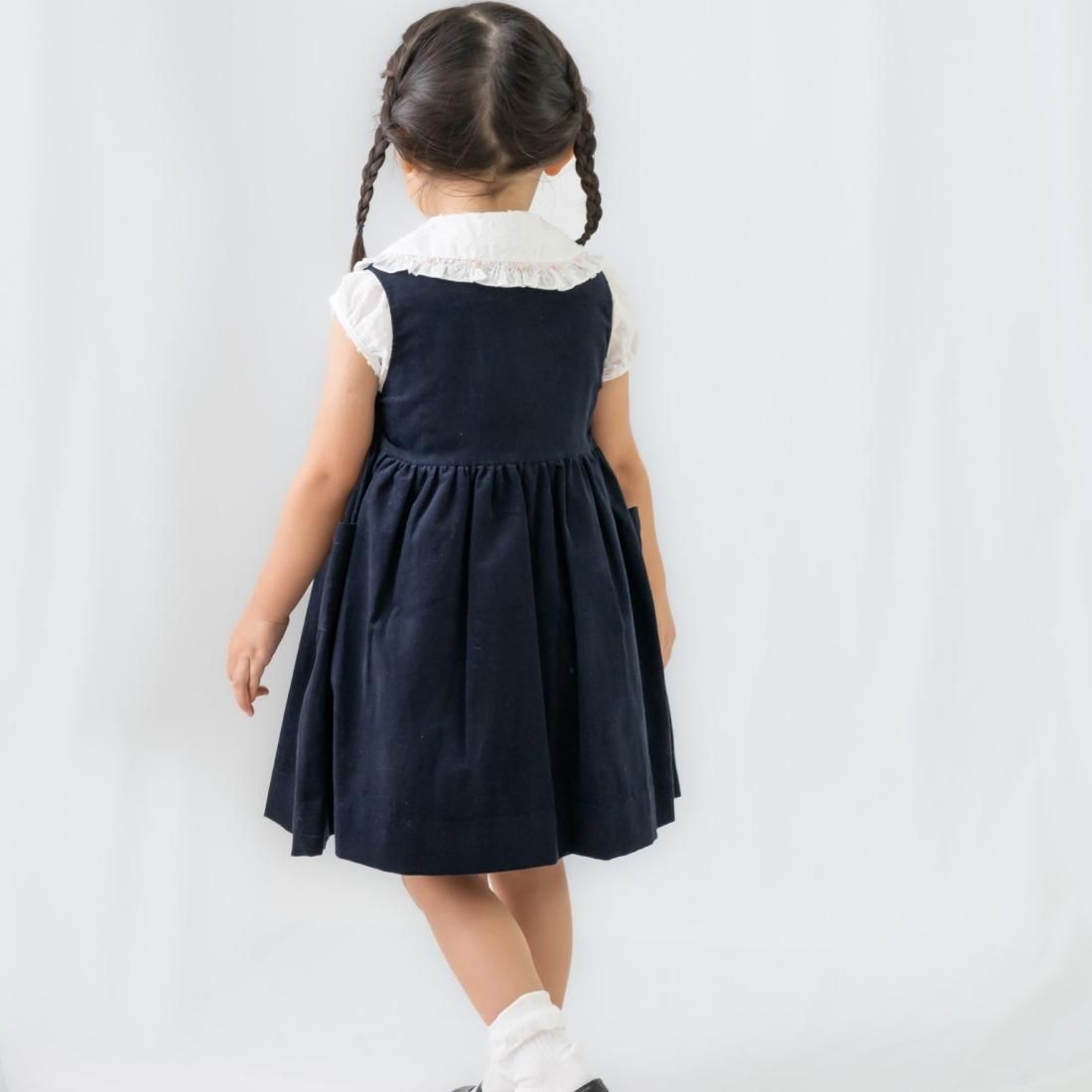 20%OFF フランス Kidiwi ネイビーコーデュロイ 前開き