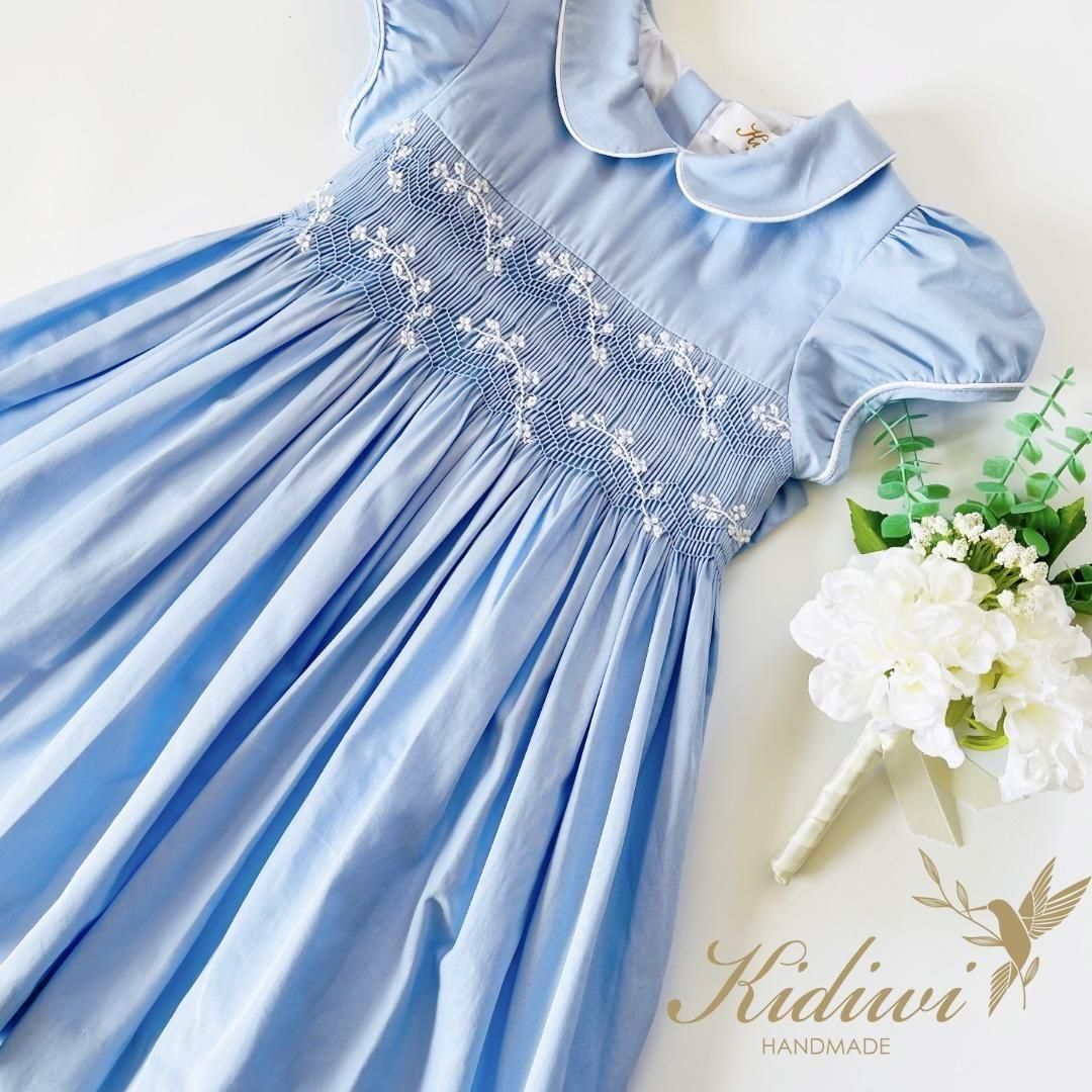 Kidiwi キディウィ スモッキング ワンピース 6A サンサカエ 花柄 Kidiwi キディウィ オンラインショップ - San Sakae Petit
