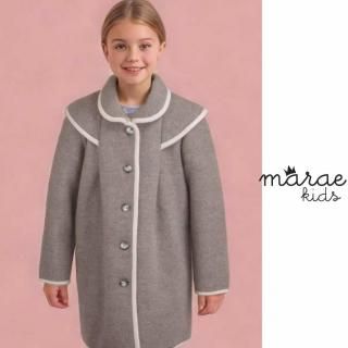 スペイン Marae Kids マラエキッズ 新作ケープコート♪トープミンクカラー♪メリノウール100%