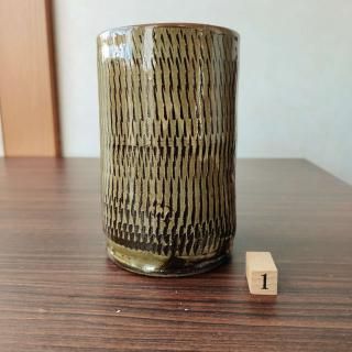 4,5寸ベタ底皿 A・薄緑ハケメ - 小鹿田焼/販売/通販/= おんた焼