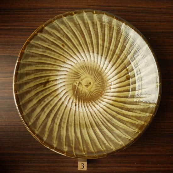 8寸皿 | 緑ハケメ | 裕之窯 - 小鹿田焼/販売/通販/= おんた焼の