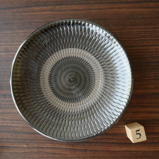 4.5寸皿 | A・真黒とびかんな - 小鹿田焼/販売/通販/= おんた焼の空間k3