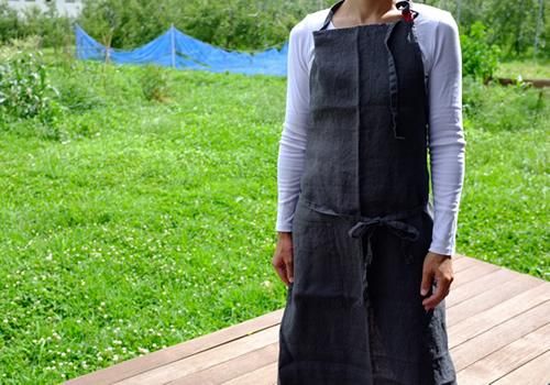 リネンエプロン（麻） リトアニア製 （リーノ・エ・リーナ）lino