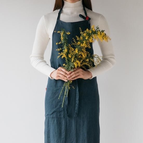 リネンエプロン（麻） リトアニア製 （リーノ・エ・リーナ）lino e