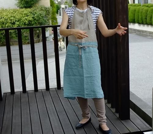 リネンエプロン（麻） （リーノ・エ・リーナ）lino e lina