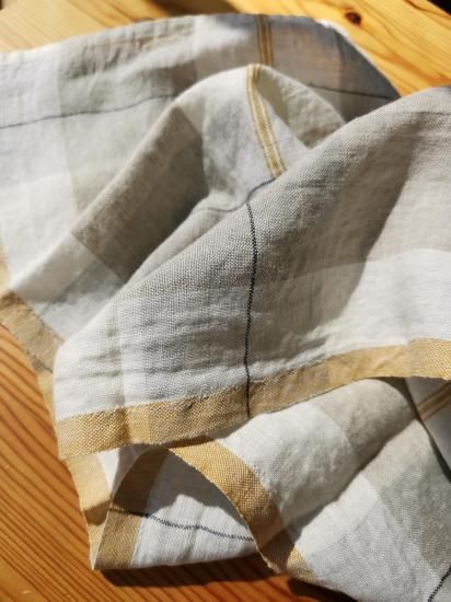 キッチンクロス　リネン（麻）　リトアニアリネン　サリヌ　イエロー