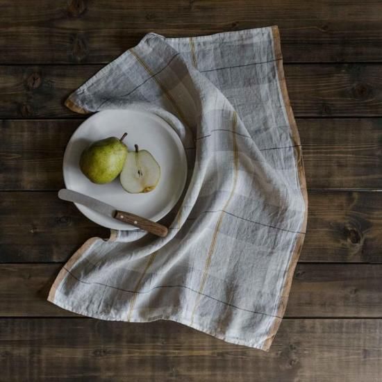 キッチンクロス　リネン（麻）　リトアニアリネン　サリヌ　イエロー