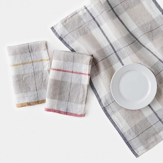 キッチンクロス　リネン（麻）　リトアニアリネン　サリヌ　ブルー