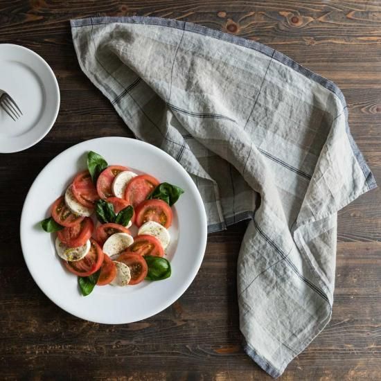 キッチンクロス　リネン（麻）　リトアニアリネン　サリヌ　ブルー