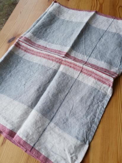 キッチンクロス　リネン（麻）　リトアニアリネン　アートル　レッド