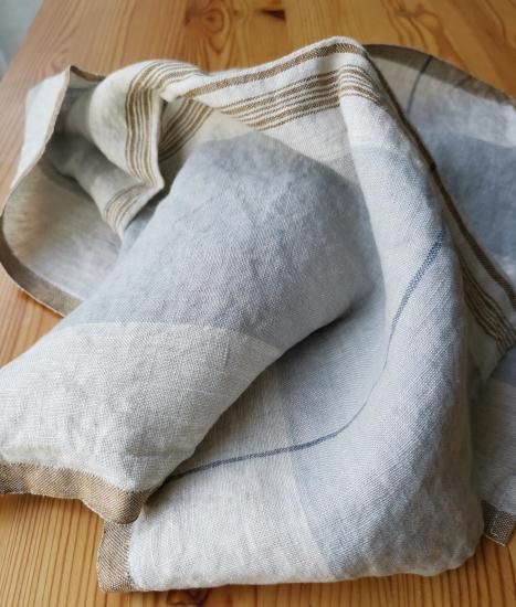 キッチンクロス　リネン（麻）　リトアニアリネン　アートル　ブラウン