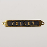BRASS SIGN TOILET