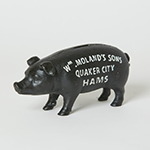 Hams Standing Pig Bank Black
