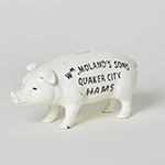 Hams Standing Pig Bank White