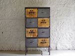 IRON WOODEN DRAWER CHEST