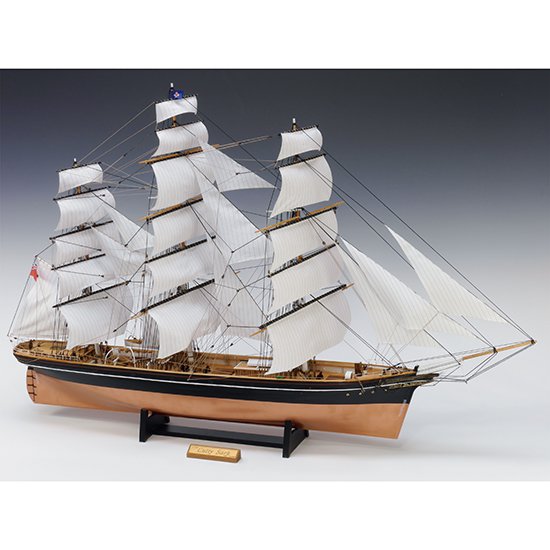 木製帆船模型 1/100カティサーク 帆付（1/100スケール・全長 869mm