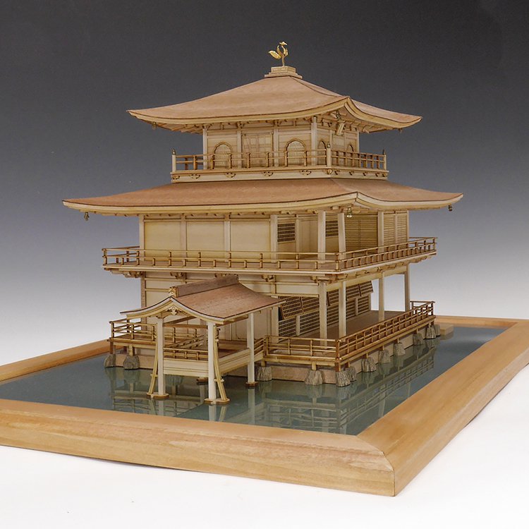 即日発送】 1/75 木製建築模型 法隆寺 五重の塔 (白木造り) 模型 