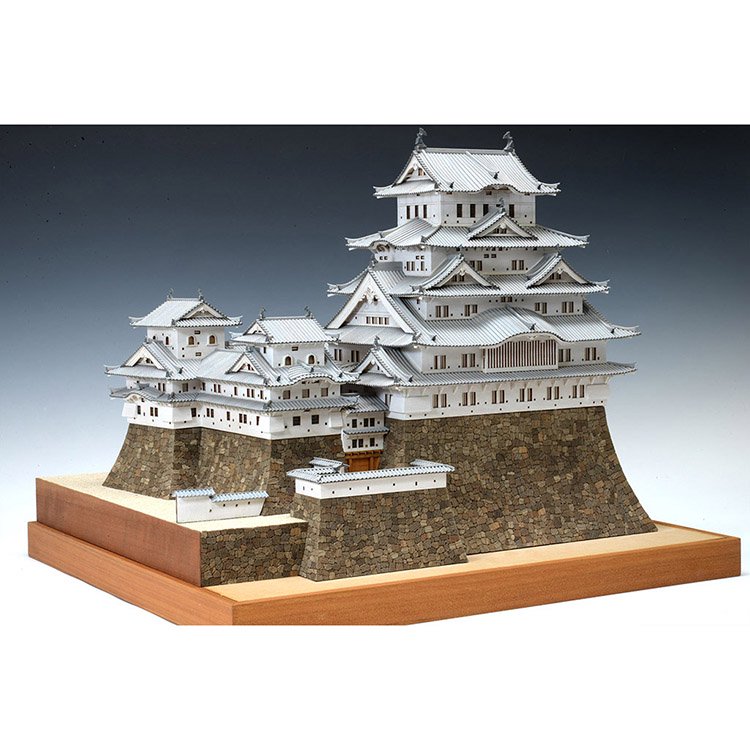 日本製・綿100% ウッディジョー 1/150 大阪城 木製模型 組立キット