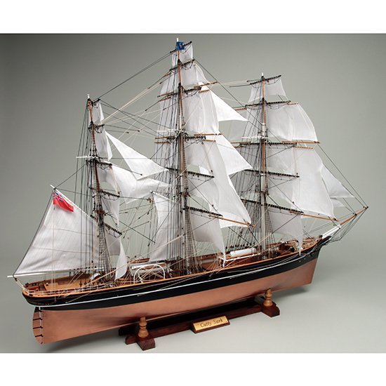 木製帆船模型 1/80カティサーク 帆付（1/80スケール・全長 1,083mm