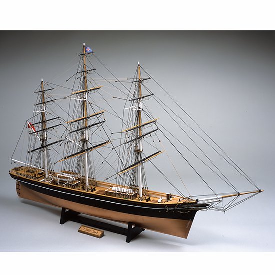 木製帆船模型 1/100カティサーク 帆なし（1/100スケール・全長 869mm 