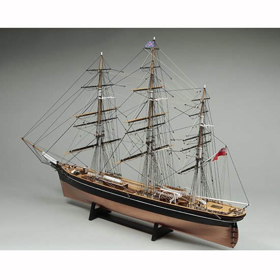 木製帆船模型 1/100カティサーク 帆なし（1/100スケール・全長 869mm