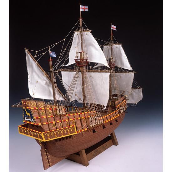 木製帆船模型 ゴールデンハインド（1/50スケール・全長 740mm・完成 