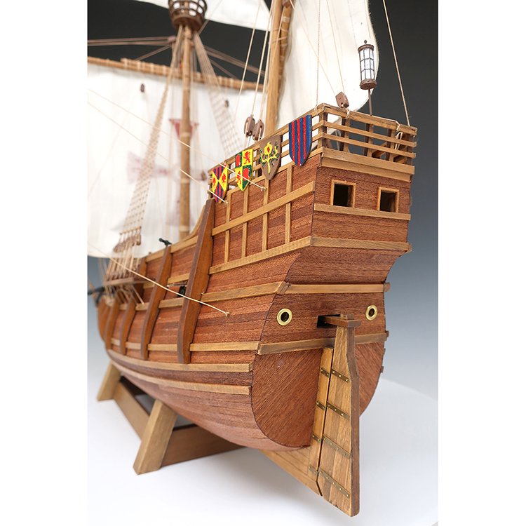 木製帆船模型 サンタマリア（1/50スケール・全長 604mm・完成重量 840g）