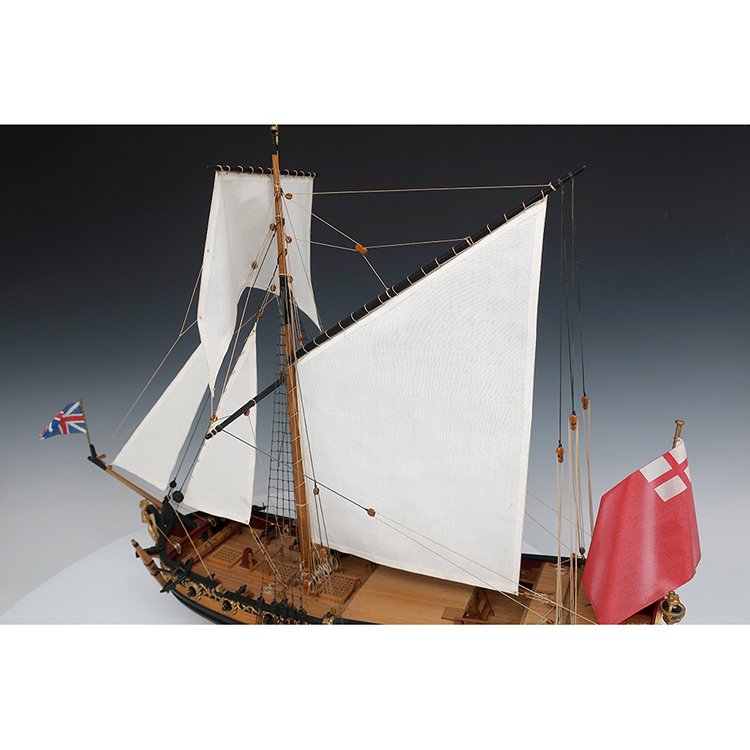 木製 帆船模型 ヨット 高さ65㎝ 全長55㎝ 幅10㎝ ②/SR19 - プラモデル