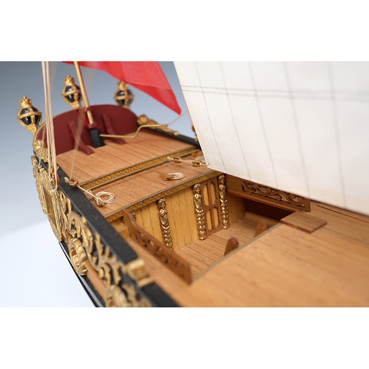 木製帆船模型 チャールズヨット（1/64スケール・全長 460mm・完成重量