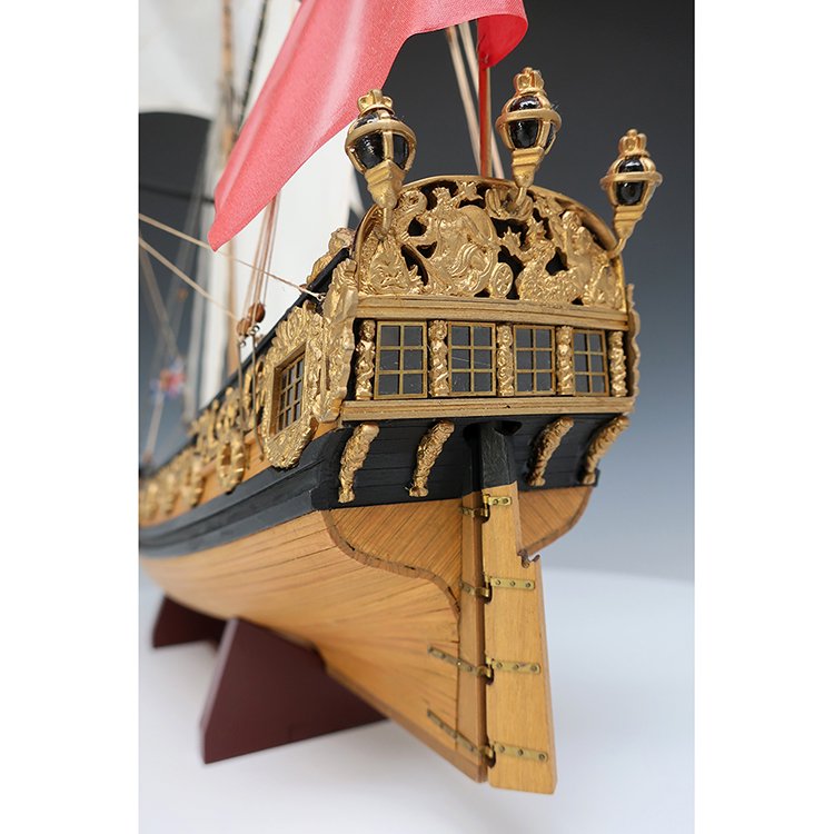 木製帆船模型 チャールズヨット（1/64スケール・全長 460mm・完成重量 