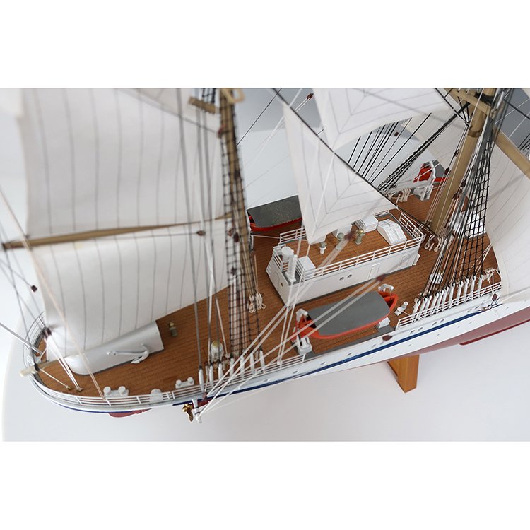 木製帆船模型 日本丸 帆付（1/160スケール・全長 688mm・完成重量 700g）