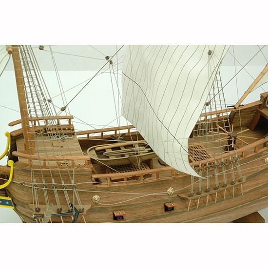 Amazon | ウッディジョー 1/40 ハーフムーン 木製帆船模型 組立