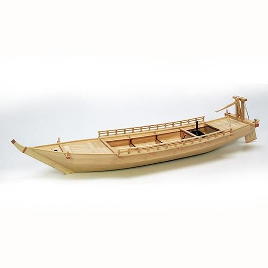木製和船模型 屋形船(1/24スケール・全長 640mm・完成重量 320g 木製和船模型 屋形船(1/24スケール・全長 640mm・完成重量 320g