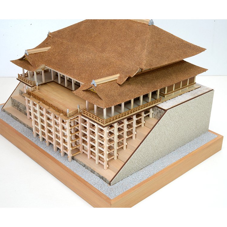 ウッディジョー 1/150 清水寺 本堂・舞台 木製建築模型 組立キット
